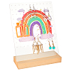 Transparent Acrylic Slant Back Earring Display Stands EDIS-WH0035-20B-03-1