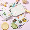 10Pcs 5 Styles Printed Polycotton(Polyester Cotton) Packing Pouches Drawstring Bags ABAG-YW0001-05-6