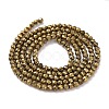 Electroplate Glass Beads Strands GLAA-H021-01A-FP07-4