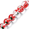 Christmas Theme Handmade Lampwork Beads Strands LAMP-A154-02A-1