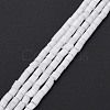 Glass Silk Stain Style Beads Strands GLAA-N047-001A-07-2