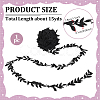 Polyester Lace Leaf Ribbon OCOR-WH0082-514B-2