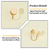 16Pcs Brass Spiral Pad Ear Cuff Findings EJEW-HS0001-24G-4