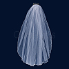 Gauze & Plastic Pearl & Resin Hair Combs OHAR-WH0029-17-2