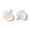 Natural Rose Quartz Charms G-T132-005D-4