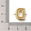 Brass Micro Pave Cubic Zirconia Letter Links KK-I717-04D-3