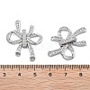 Brass Micro Pave Clear Cubic Zirconia Fold Over Clasps KK-B125-02P-3