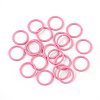 Spray Painted Iron Open Jump Rings X-IFIN-F149-B11-2