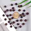 Electroplated Natural Agate Round Bead Strands G-AR0002-53-3