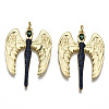 Brass Micro Pave Colorful Cubic Zirconia Pendants ZIRC-S067-090-NF-1