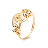 Brass Beaded Finger Ring RJEW-JR00516-7