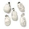 Natural Howlite Pendants G-Z067-03P-08-2