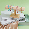 Velvet T-Bar Bracelet Display Stands  with Wooden Base BDIS-WH0010-03B-5