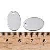 Tarnish Resistant 304 Stainless Steel Stamping Blank Tag Pendants LS-STAS-S028-02-4