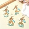 Transparent Epoxy Resin Pendant Keychains KEYC-FS00022-20-9