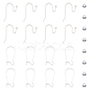 DICOSMETIC 16Pcs 2 Styles 925 Sterling Silver Hoop Earrings & Earring Hooks STER-DC0001-11-1