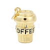 Brass Enamel Pendants KK-U062-01A-G-1