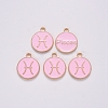 Alloy Enamel Pendants X-ENAM-S124-01B-09H-2