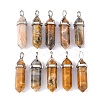 Natural Crazy Agate Pointed Pendants G-M378-01P-A36-1