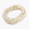Electroplate Glass Beads Strands GLAA-K027-HR-C06-2