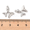 Brass Micro Pave Clear Cubic Zirconia Pendants KK-C054-16P-3