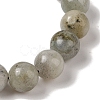 10mm Round Natural Labradorite Braided Bead Bracelets BJEW-C067-01C-14-3