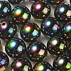 UV Plating Rainbow Iridescent Acrylic Beads X-PACR-E001-04B-2