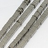 Electroplate Non-magnetic Synthetic Hematite Heishi Beads Strands G-J171A-4x4mm-02-1