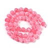 Natural Dyed White Jade Beads Strands G-H057-A22-18-3