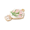 Alloy Enamel Pendants ENAM-R147-12B-G-2