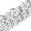 Transparent Electroplate Glass Beads Strands X-EGLA-P062-01A-PL01-1