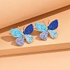 Butterfly Alloy & Raffia Stud Earrings FS-WG27EBF-01-1