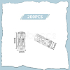 200Pcs 304 Stainless Steel Beads STAS-UN0051-79-3