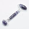 Natural Amethyst Brass Face Massager MRMJ-G008-08P-2