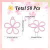 50Pcs Hollow Spray Painted Alloy Pendants FIND-SC0012-27C-2