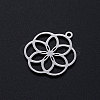 Tarnish Resistant 201 Stainless Steel Filigree Charms STAS-T049-T671-1-2