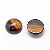 Natural Tiger Eye Cabochons G-R416-8mm-35-2