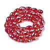 Transparent Electroplate Glass Beads Strands EGLA-N013-T10mm-B12-2
