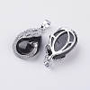 Natural Dyed & Heated Black Agate Pendants X-G-E442-04E-2