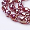 Electroplate Glass Beads Strands X-EGLA-D015-15x10mm-28-2