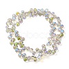 Electroplate Glass Beads Strands EGLA-D030-17Q-2