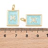 Brass Enamel Pendants KK-CBA62C2-01K-4