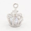 Brass Micro Pave Cubic Zirconia Pendants ZIRC-L008-40B-1