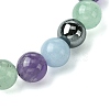 12Pcs 12 Styles Constellation Mixed Gemstone Round Beaded Stretch Bracelet Sets BJEW-JB10910-5