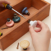 18Pcs 6 Color Round Embosssed Porcelain Drawer Handles DIY-CP0007-41-3