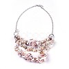 Shell Bib Statement Necklaces X-NJEW-WH0004-01P-1
