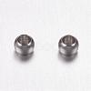 Tarnish Resistant 316 Surgical Stainless Steel Crimp Beads STAS-F117-03P-1