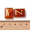 26Pcs Natural Carnelian Healing Rectangle with Letter A~Z Display Decorations G-K335-07C-3