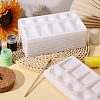 10Pcs 10-Compartment Plastic Watercolor Oil Palette AJEW-GL0003-38-5