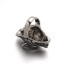 Wolf Personalized Retro Men's 304 Stainless Steel Finger Rings RJEW-O014-01-3